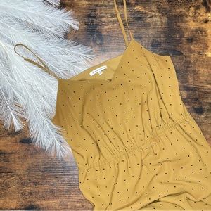 Madewell Broadway & Brooke Mustard Yellow Polka Dot Dress